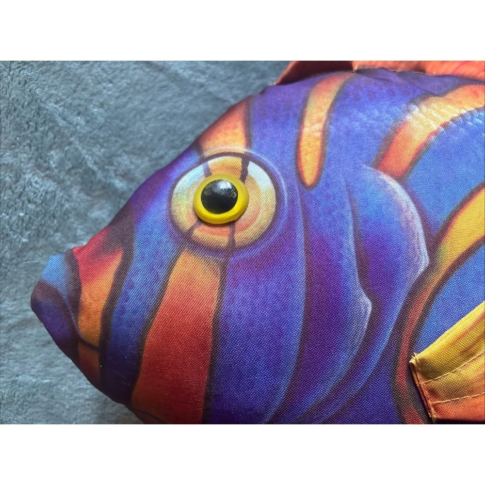VTG Salamander Graphics Plush‎ Colorful Queen Angelfish Large Throw Pillow 22